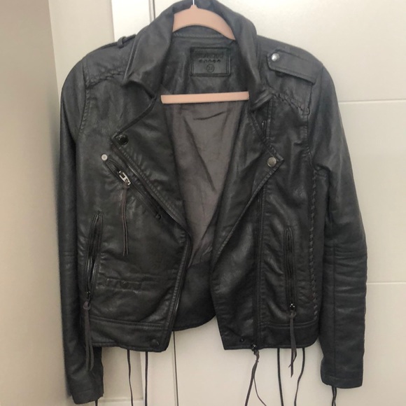 Blank NYC Grey faux leather jacket - Picture 1 of 4